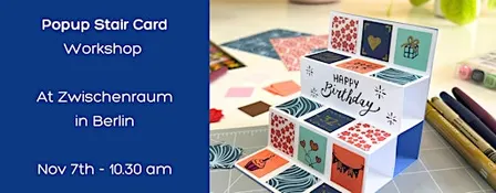 Pop-up stair card workshop at Zwischenraum