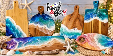 Ocean Waves Resin Charcuterie Board at Wyndridge Farm