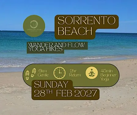 Wander and Flow Yoga Hike, Sorrento Foreshore