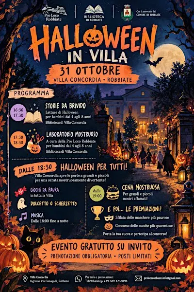 INGRESSO – Halloween in Villa Concordia Robbiate