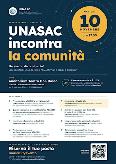 ASACOM e famiglie insieme: UNASAC incontra la comunità