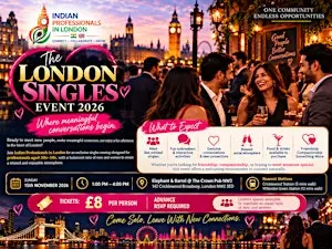 Indian Professionals in London Singles Event for All Age Group  30s-50s