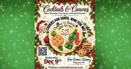 SANTA'S COOKIE TRAY FESTIVE HOLIDAY PAINT & SIP SOCIAL ART EVENT