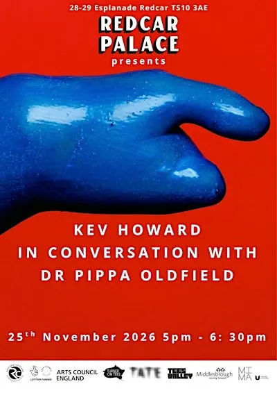Kev Howard in conversation with Dr Pippa Oldfield at Redcar Palace