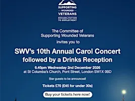 Supporting Wounded Veterans Carol Concert 2026