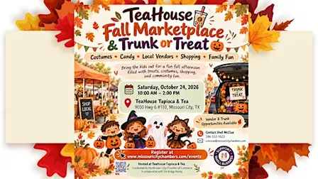 Missouri City Fall Marketplace & Trunk or Treat at TeaHouse