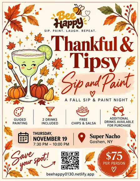 Thankful & Tipsy (Sip and Paint)