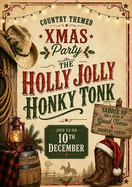 Holly Jolly Honky Tonk Country Night