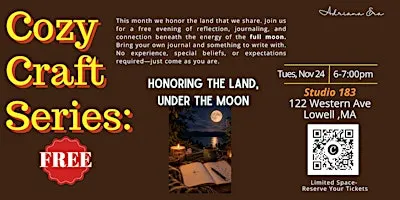 Cozy Craft Series- Honoring The Land, Under The Moon