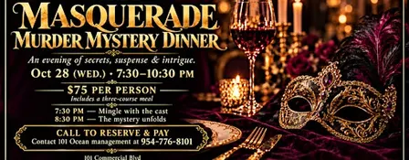 Murder Mystery Dinner at 101 Ocean | A Masquerade Experience