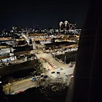 Party at the top of the plaza