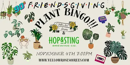 90's Friendsgiving Plant Bingo at Hop & Sting- Grapevine!