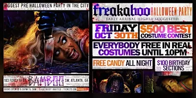 FREAKABOO COSTUME PARTY AT BAMBOO