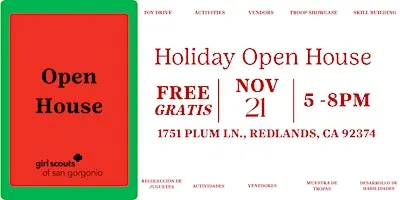 Holiday Open House at Girl Scouts of San Gorgonio