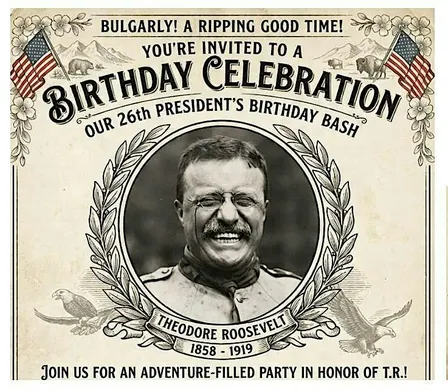 Teddy Roosevelt Birthday Dinner and Wine Pairing