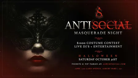 ANTISOCIAL: Halloween Masquerade Night at Asbury Social