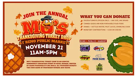MO’s Annual Thanksgiving Turkey Drop Returns to Reno Public Market