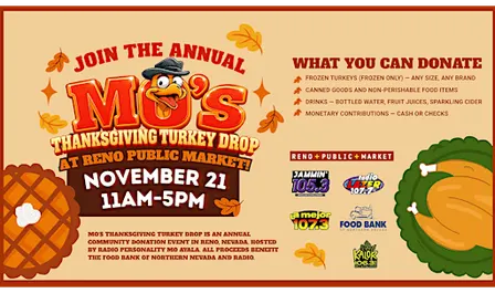 MO’s Annual Thanksgiving Turkey Drop Returns to Reno Public Market