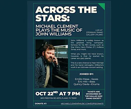 Dallas Jazz Piano Society Presents The Music of John Williams