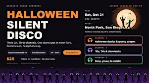 Halloween Silent Disco: Secret Location Pop-Up · North Park, San Diego