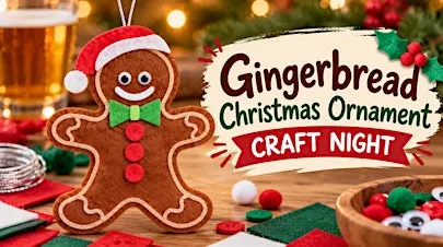 Gingerbread Christmas Ornament Craft Workshop at Stark Brewing Company