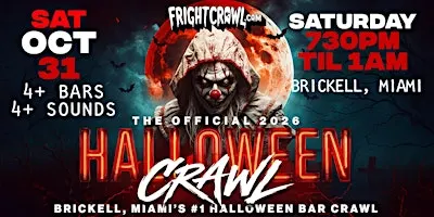 The Fright Crawl | Miami's #1 Halloween Bar Crawl 2026 | Sat, Oct 31
