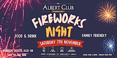 The Albert Club - Fireworks Night 2026