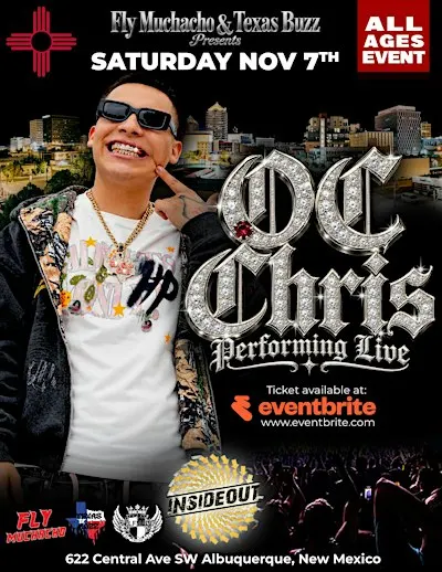 OcChris Live Sat 11/7 insideOut Albuquerque NM AllAgeEvent