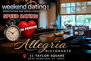 Speed Dating Westchester -Men ages 43-57, Women 40-54