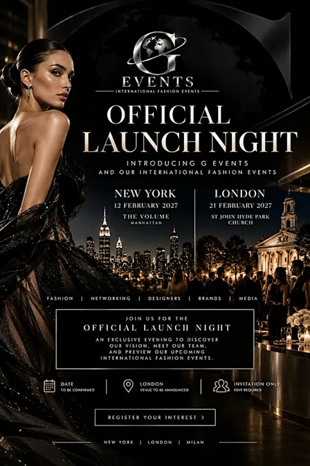 G EVENTS Official Launch | Fashion & Networking Evening
