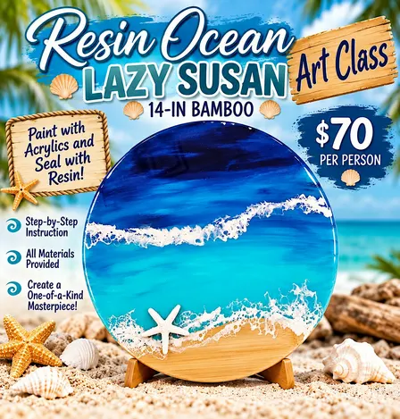 Ocean Resin Lazy Susan Class