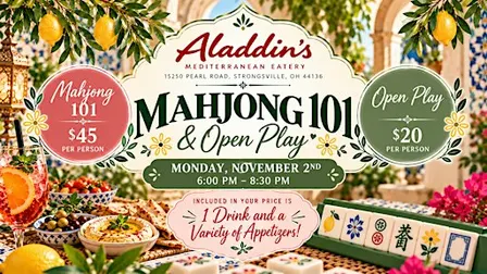 Mahjong & Mediterranean at Aladdin’s Eatery!