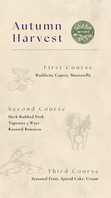 Sage & Flour Co’s Seasonal Supper Club