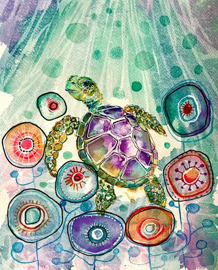 Watercolor Class - Sea Turtle