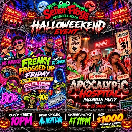 HALLOWEEN WEEKEND AT SEÑOR FROG’S PENSACOLA BEACH