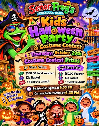 Señor Frog’s Pensacola Beach Kid's Halloween Party and Costume Contest