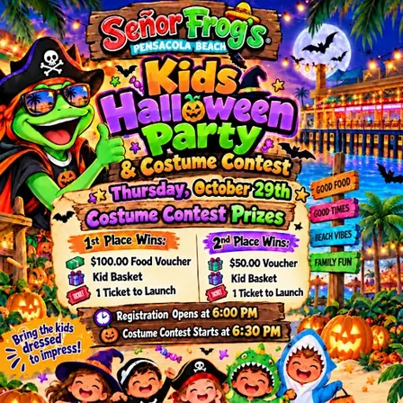 Señor Frog’s Pensacola Beach Kid's Halloween Party and Costume Contest