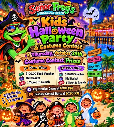 Señor Frog’s Pensacola Beach Kid's Halloween Party and Costume Contest