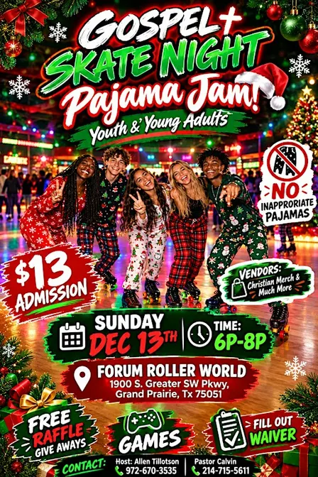 Pajama Jam Gospel Skate Night