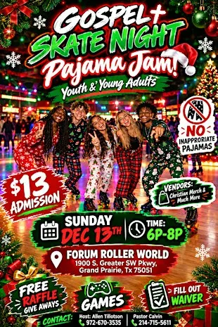 Pajama Jam Gospel Skate Night