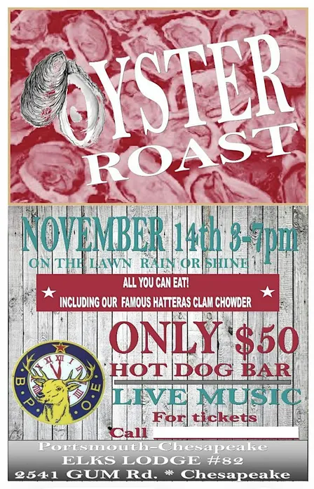 Oyster Roast at the Elks Lodge