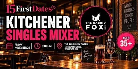 15FirstDates Kitchener Singles Mixer (age 35+)