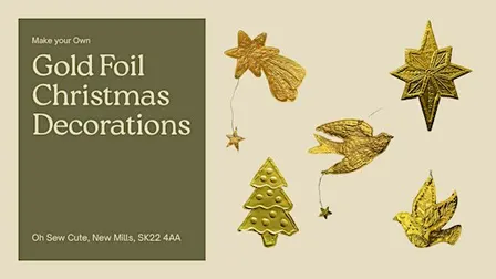 Christmas Craft -Make Your Own Christmas Decorations By Embossing Gold Foil