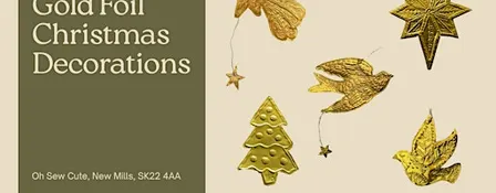 Christmas Craft -Make Your Own Christmas Decorations By Embossing Gold Foil