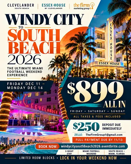 Windy City To South Beach 2026 Room Packages