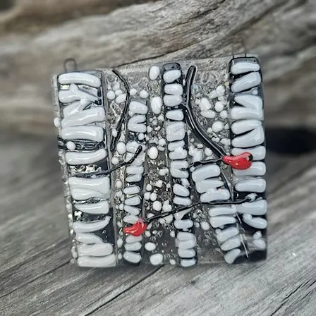 Winter Birch Tree Nightlight/Suncatcher, Fused Glass Class