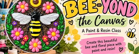Bee-yond the Canvas: Exploring mixed media with paint and resin