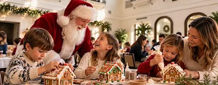 Gingerbread House Decorating with Santa