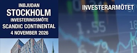 Investeringsmötet på Scandic Continental Hotell den 4 november