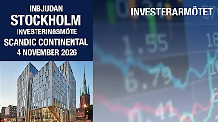 Investeringsmötet på Scandic Continental Hotell den 4 november